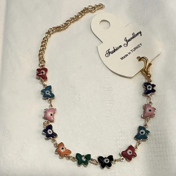 Evil eye butterfly bracelet - Picture 2 of 2